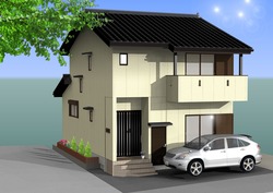 清水様邸外観パース-2