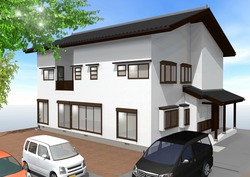 正岡様邸外観パース-4