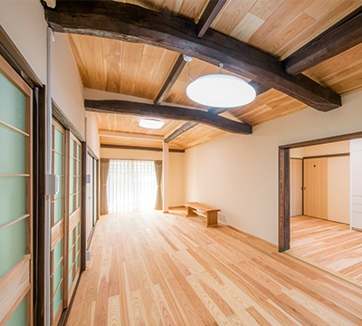 平屋　大型リフォーム　水回り　在来軸組工法　真壁　土壁　古民家再生　黒瀬　T様